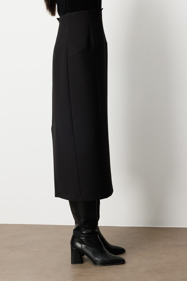 Yırtmaçlı Parçalı Etek - 4