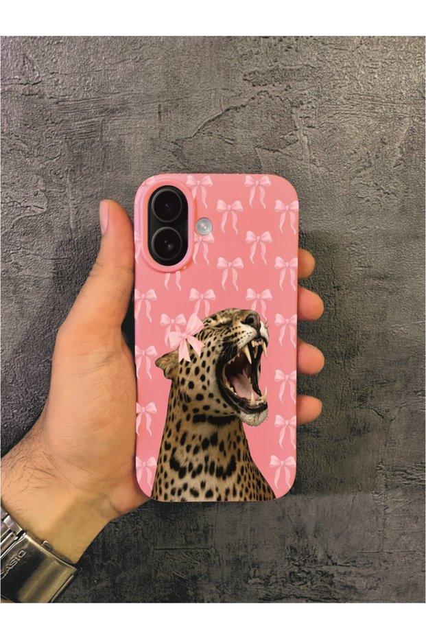 iPhone 17 Compatible Pink Leopard Pattern Case