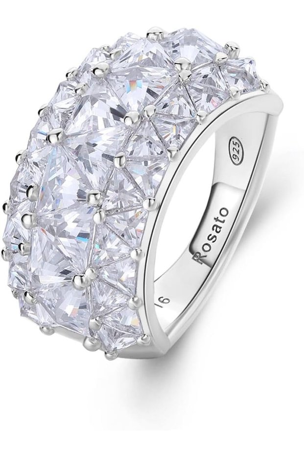 Vittoria Rings in 925 Sterling Silver with 45 White Cubic Zirconia for Women's