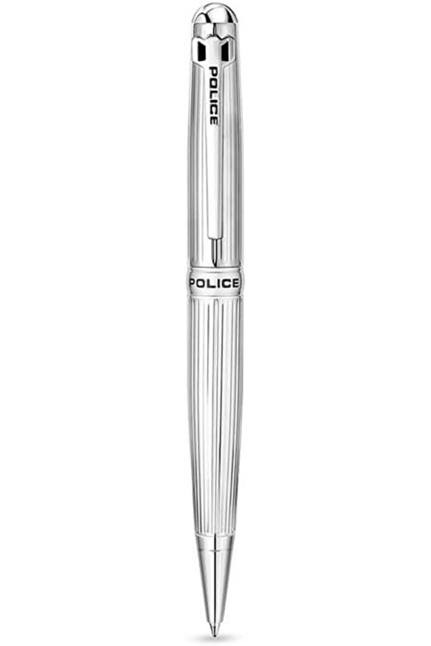 Clarendon Pen Silver Textured Body Silver Trims