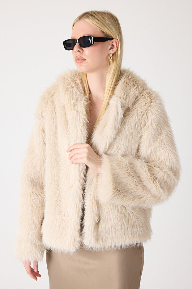 KÜRK KAPŞONLU CEKET - 5