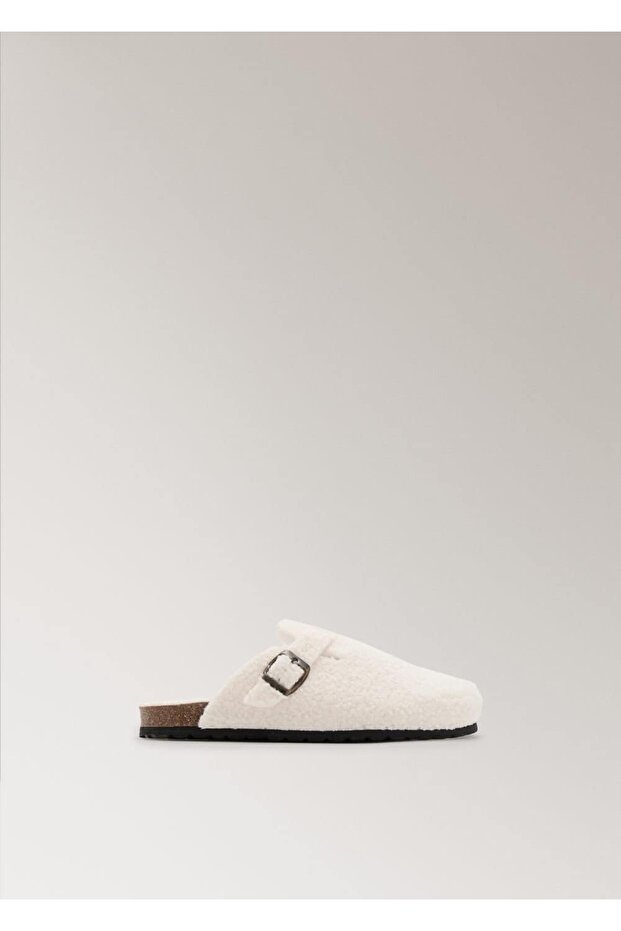 Kürk görünümlü clog terlik - 2