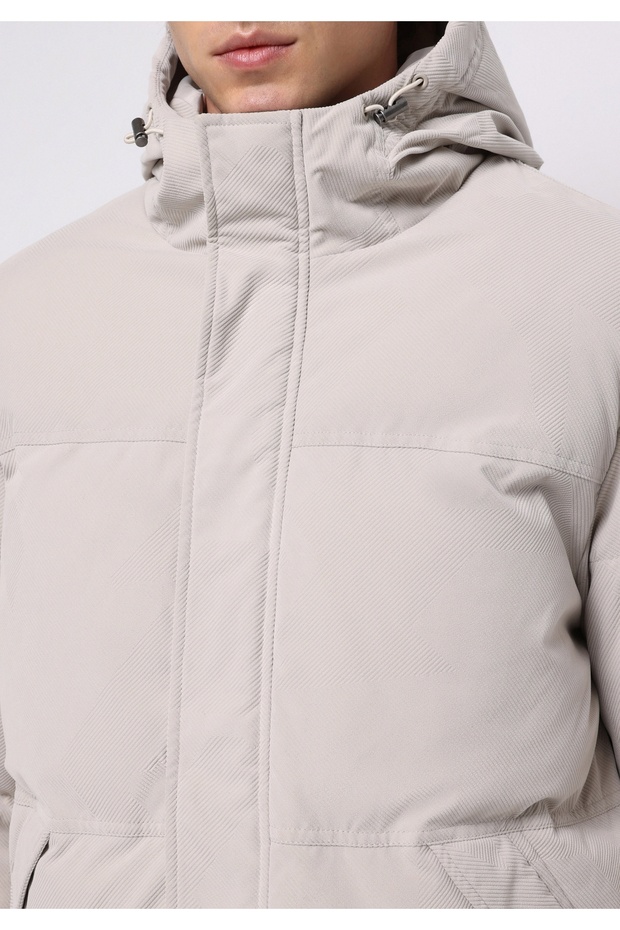 Regular Fit Erkek Ekru Mont - 4