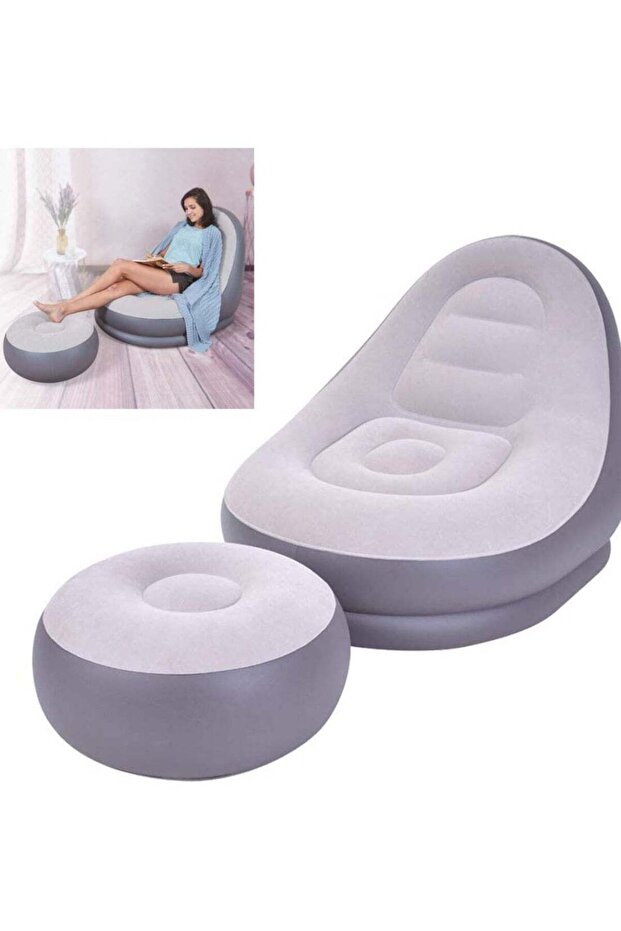 DubaiGallery Inflatable Ultra Lounge with Ottoman