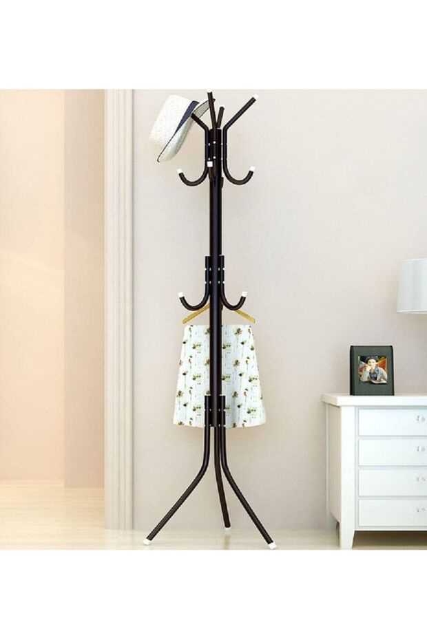 DubaiGallery Coat Rack, Coat Rack Freestanding Metal Coat Tree Hanger 12 Hooks Hat Rack for Hanging