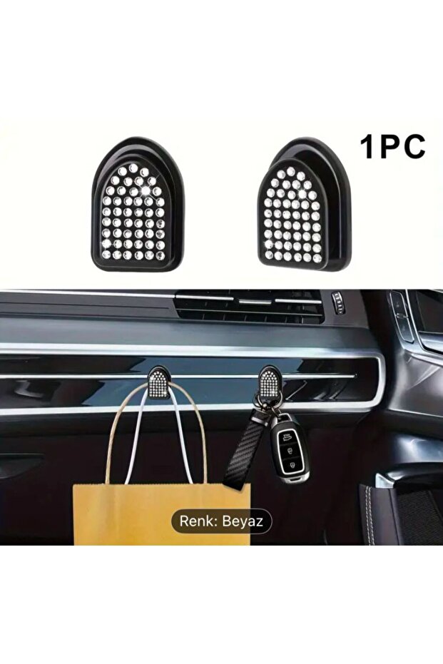 Auto Stone Glove Box Hanger Multifunctional Glittering Stone Sticky Organizer 2 Pieces