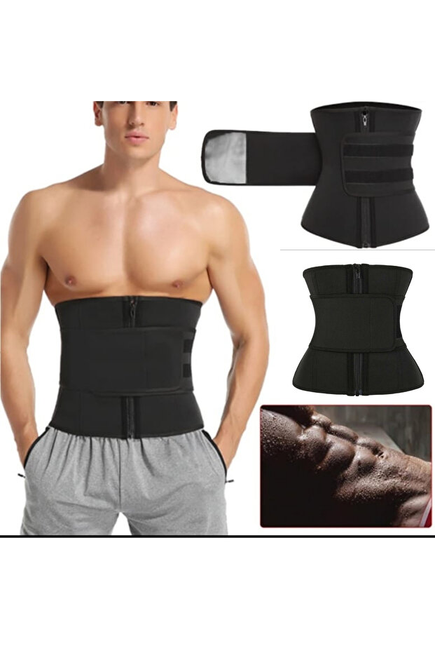 Sauna Zippered Thermal Belted Vest for Athletes Slimming Aid Sauna Effective Belt Corset