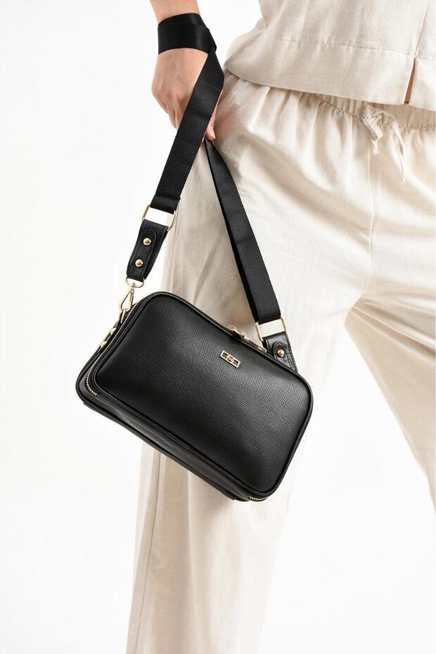 5-Compartment Lined Long Strap Multi-Useful Crossbody and Shoulder Bag 724