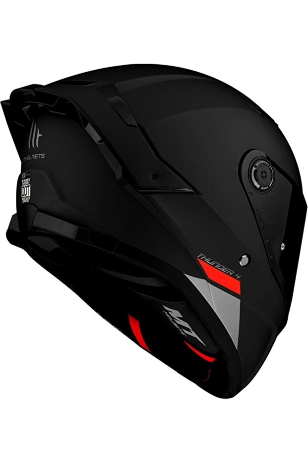 Helmets Kask Thunder 4 Sv Solıd A1 Matt Black Şeffaf Vizör - 3