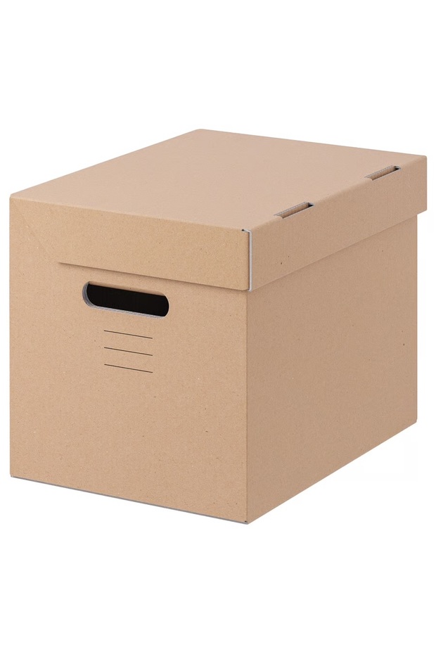 Pappis Storage Box with Lid Archive Box Storage Box 25X34X26 cm Brown