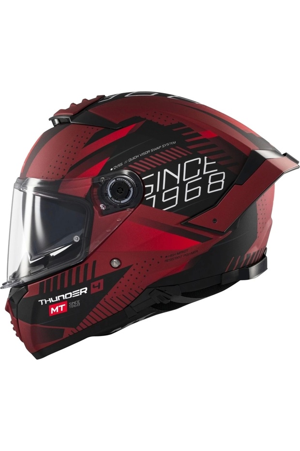 Kask mt Thunder 4 Sv Luminence D5 Mat Kırmızı - 3