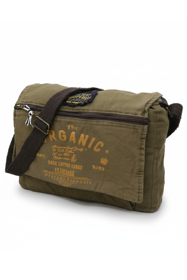 8128 Casual Canvas Shoulder Messenger Light Brown 15.6" Laptop School Travel Daily Vintage Cotton Bag