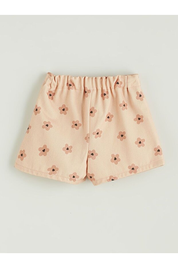 LCW ECO Beli Lastikli Kız Çocuk Şort Etek - 3