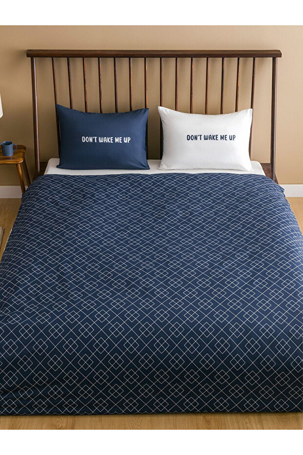 Karişik Çizgi Desenli Çift Kişilik Nevresim Seti - 2