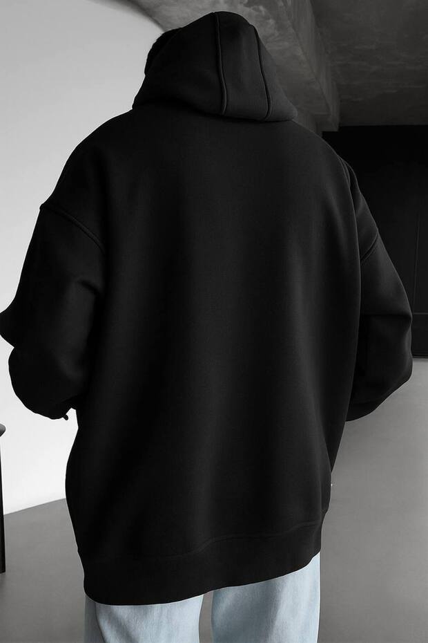 هودي أساسي كبير الحجم بثلاث خيوط للجنسين 👕 سويت شيرت بقلنسوة، نمط رياضي مريح للاستخدام اليومي