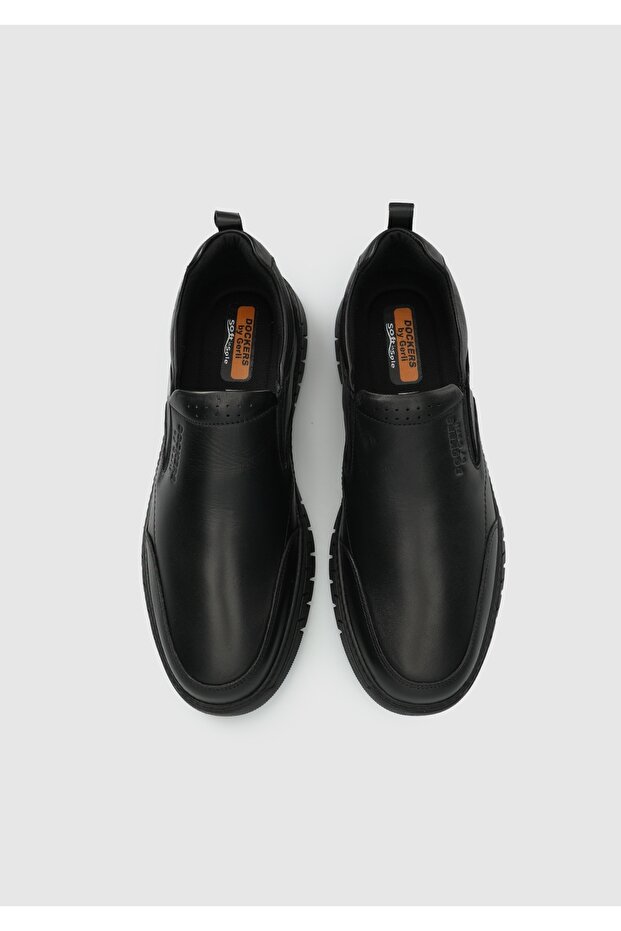 Siyah Deri Erkek Sneaker - 5