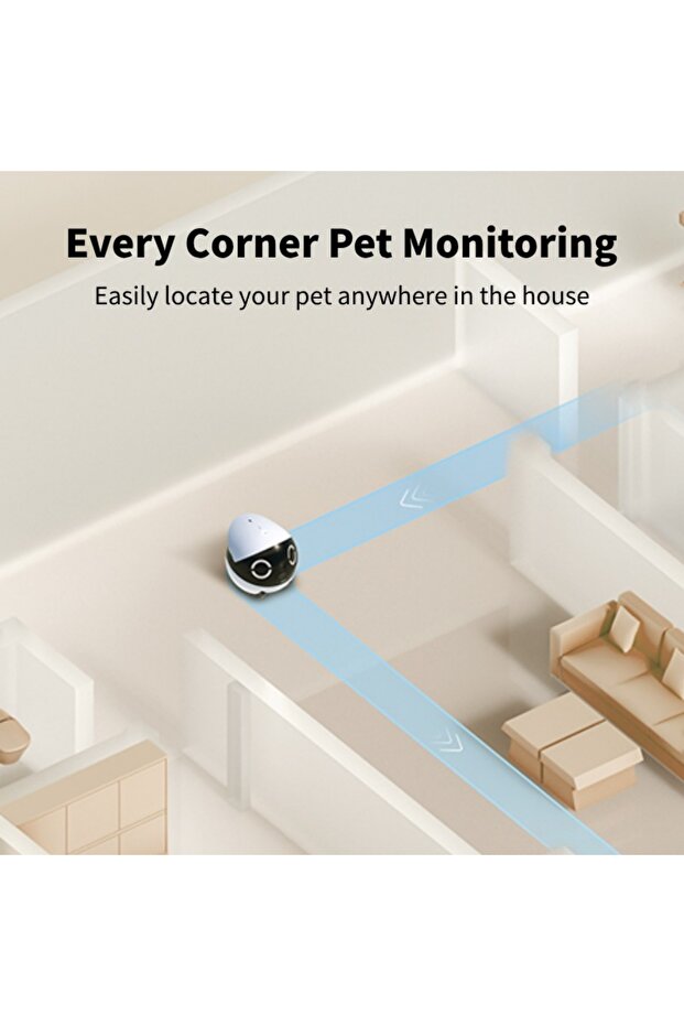 ROLA Mini Robot Pet Camera,2K 137°Wide Angle,Wireless,Remote Control,2-Way Talk,Motion Detection - 7