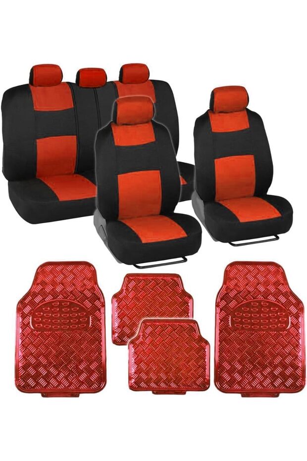 California Universal Fit Polypro Car Seat Covers, Full Set – Front and Rear Split Bench Protection
