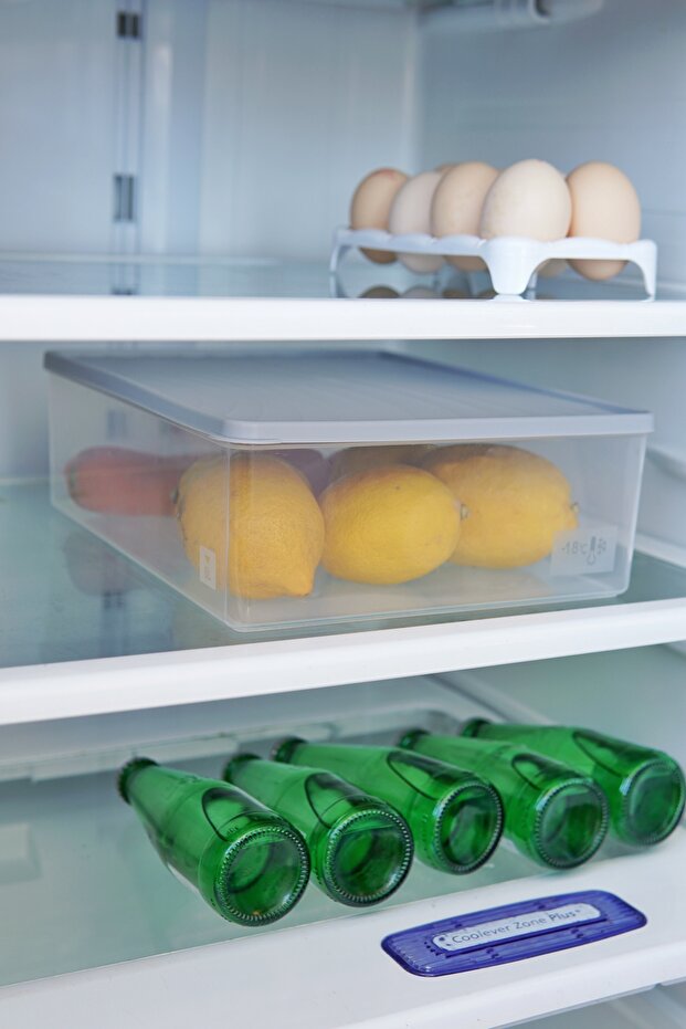 حاوية تخزين للتجميد العميق، سعة 5 لتر، رمادية - 1