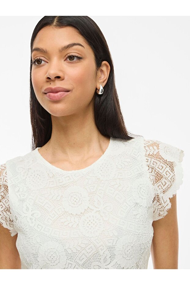 Oberteil mit kurzen Ärmeln VIMYNTE Spitzen - 6
