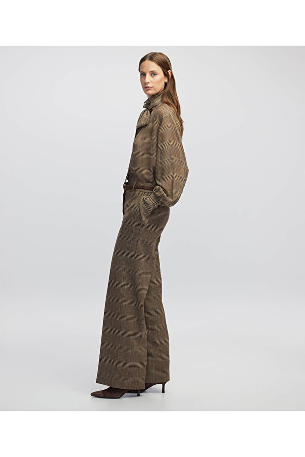Plaid Pattern Trousers - 2