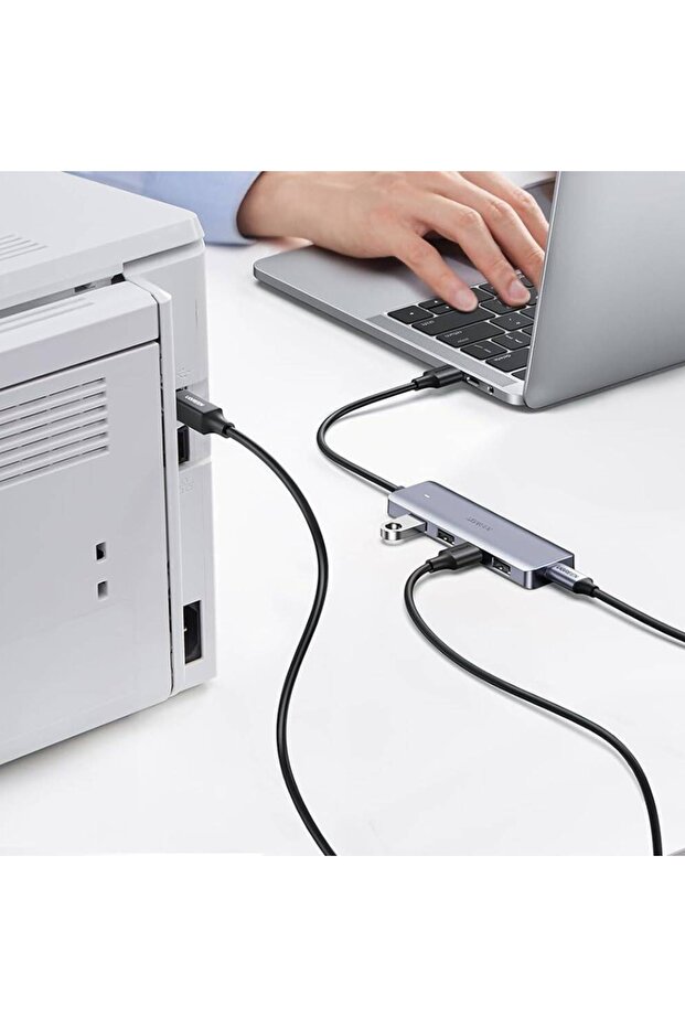 USB hub to 4x USB 3.0, 1x Micro-USB, 5Gbps, 0.15m, Space Gray - 4