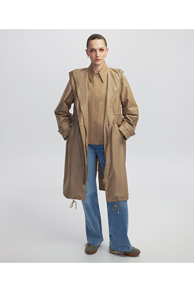 Çift parça görünüm pardösü - 1