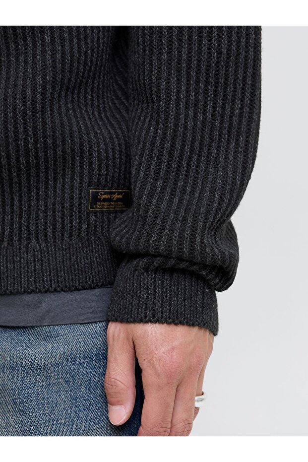 Strickpullover Einfarbig Strickpullover - 5