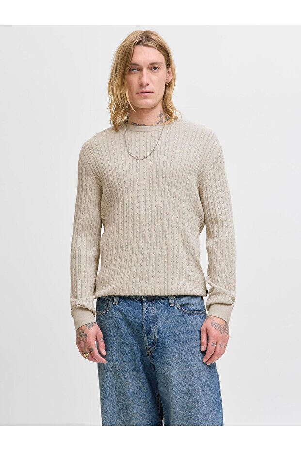 Strickpullover Einfarbig Strickpullover - 1