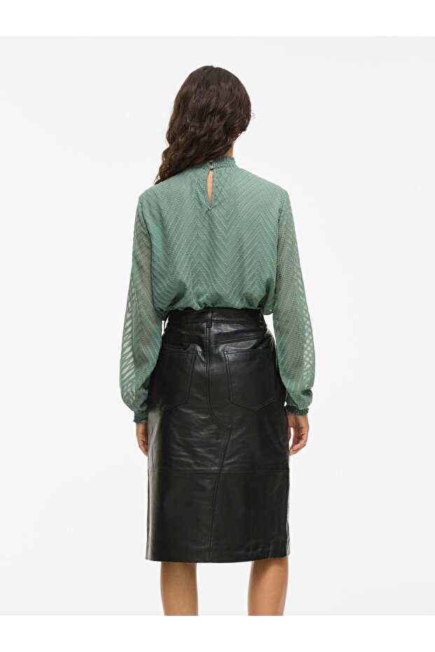 Langarmbluse High Neck - 4