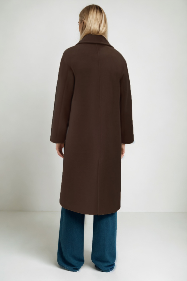 Off Shoulder Long Coat - 3