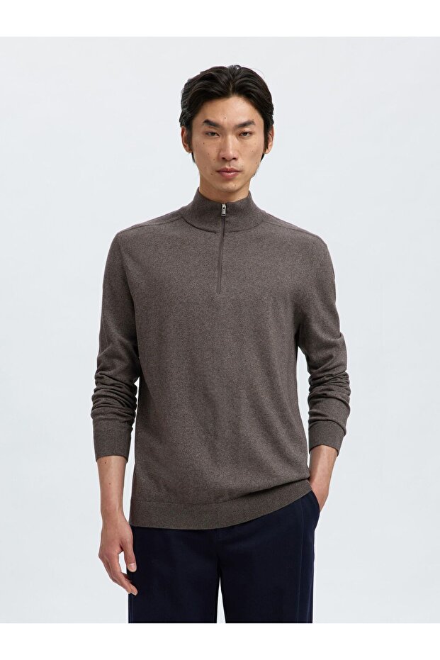 Strickpullover Half-zip - 1