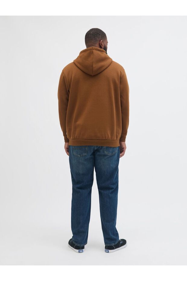 Kapuzenpullover Plus Size Einfarbig Kapuzenpullover - 3