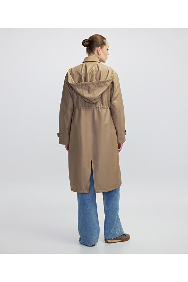 Çift parça görünüm pardösü - 6