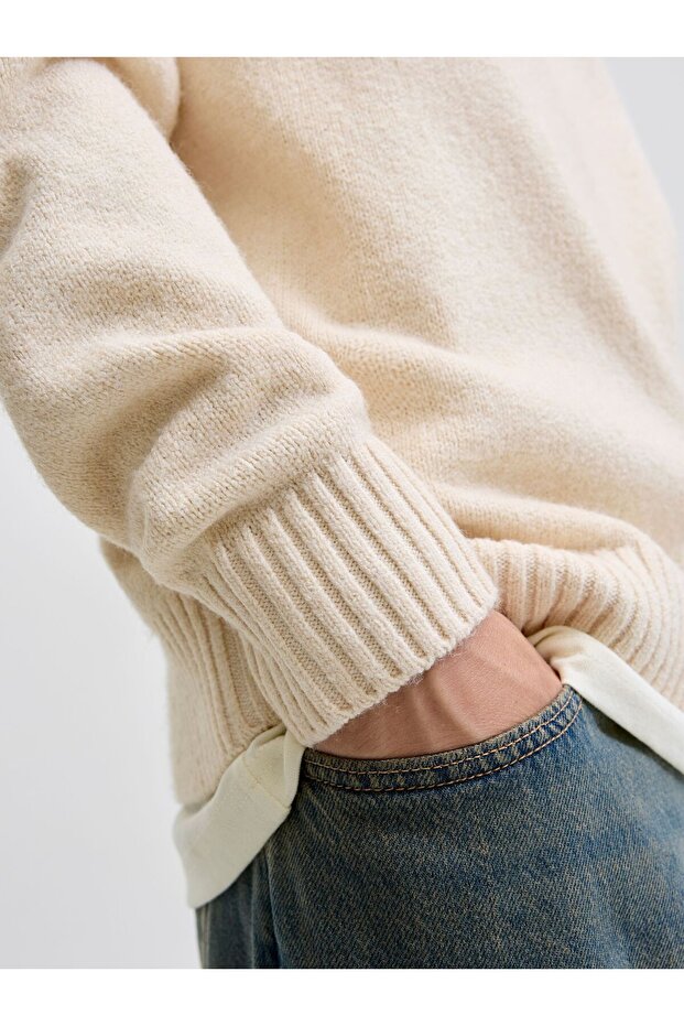 Strickpullover Einfarbig Strickpullover - 5