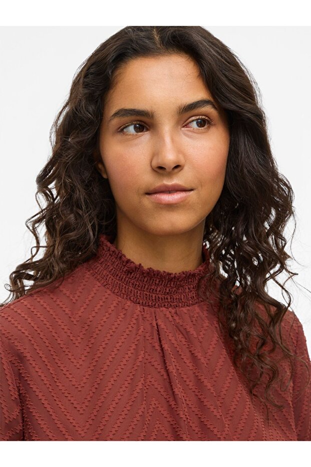 Langarmbluse High Neck - 6