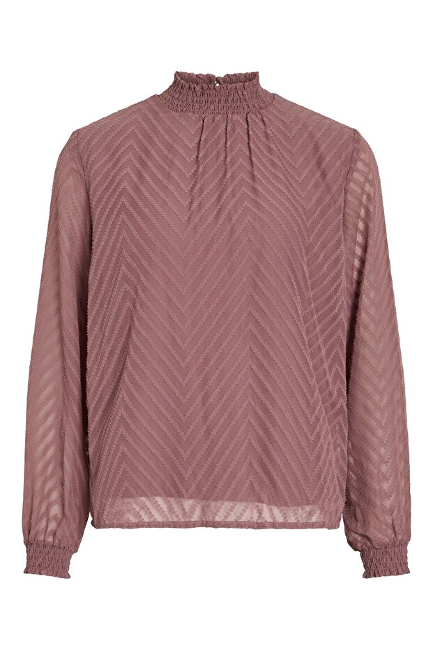 Langarmbluse High Neck - 2