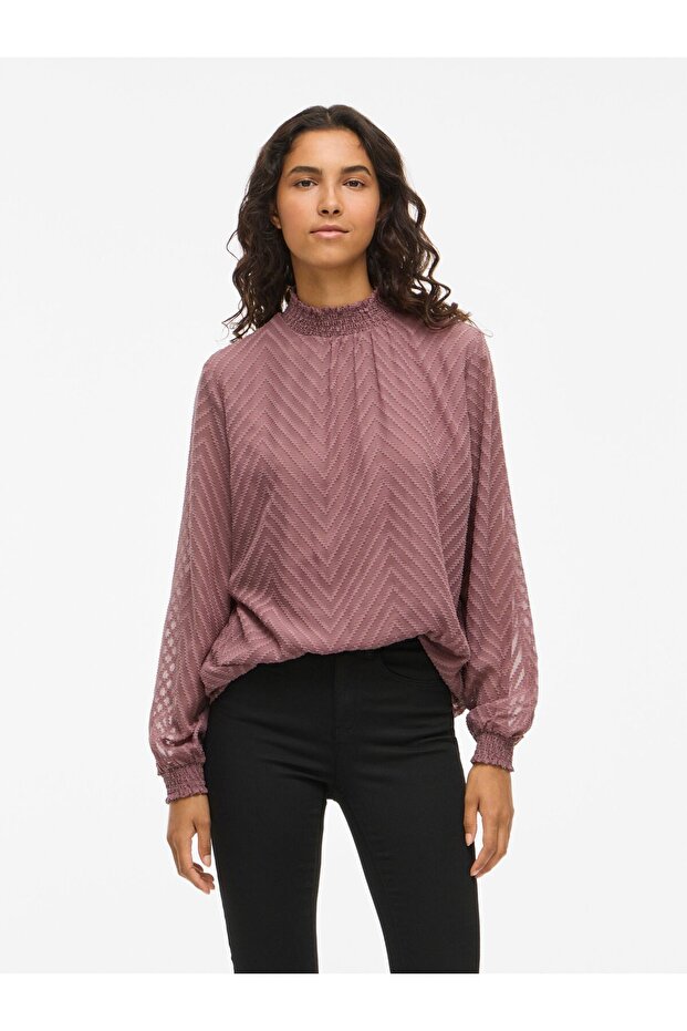 Langarmbluse High Neck - 1