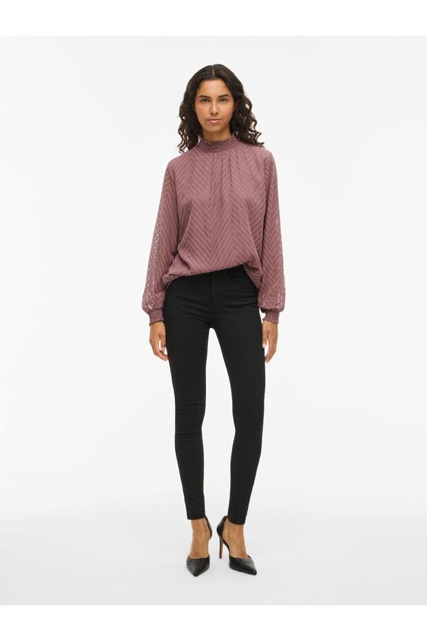 Langarmbluse High Neck - 5