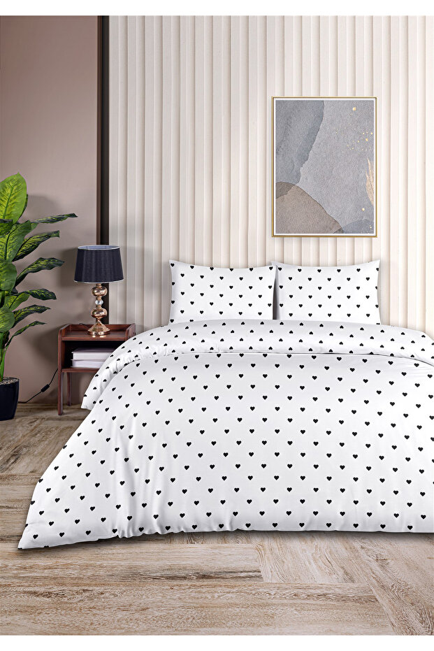 Akfil Lovely Double Duvet Cover Set 200X220Cm Black