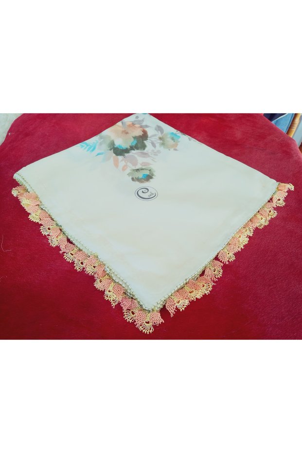 Rosemary Handwork Needlework Writing, Scarf, Yemeni, Mevlüt Cover, Gift 4 Edges Embroidered. 2 Groups