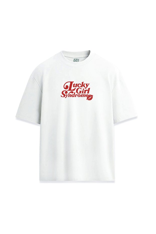 Lucky Girl Syndrome Written Design Printed Unisex T-Shirt
