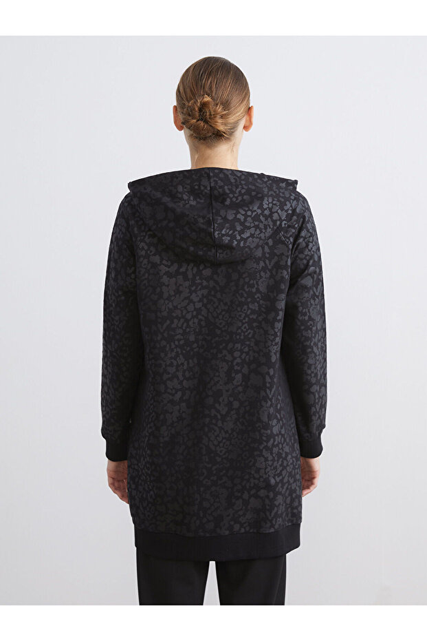LCW Modest YENİ SEZON Kapüşonlu Desenli Kadın Hırka - 5