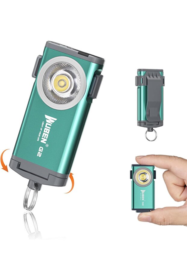 G2 Mini Flashlight Keychain, 500 Lumens Rechargeable Pocket Flashlight, 5 Modes Small Led Flas