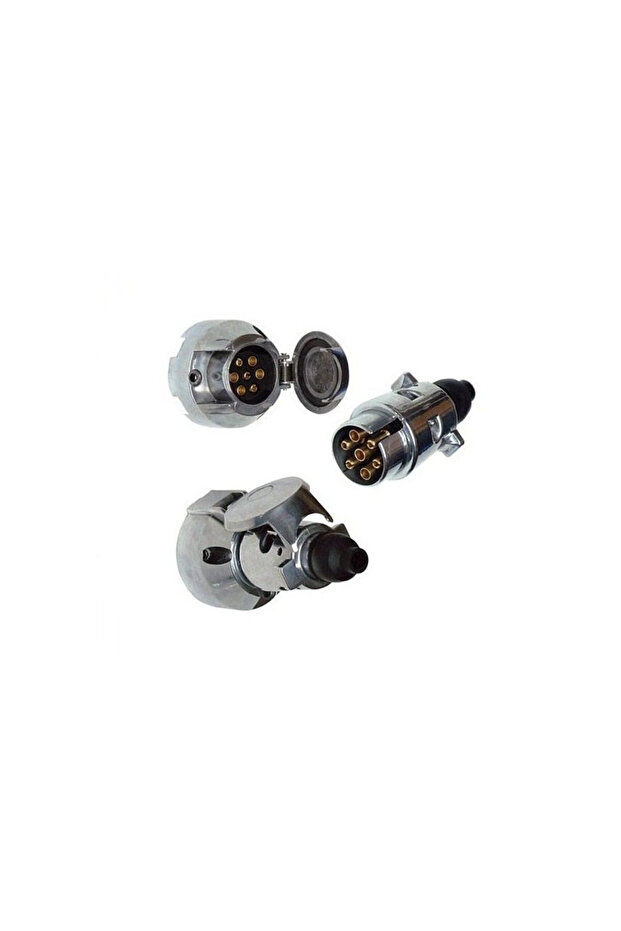 7-pin metal trailer plug + socket - 2