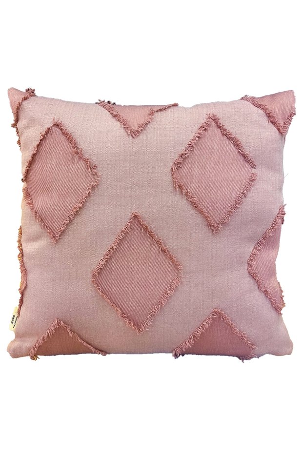 Cyrus Decorative Bohemian Soft Sofa Back Pillow Gift New Year Thick Fabric 45X45 Pink