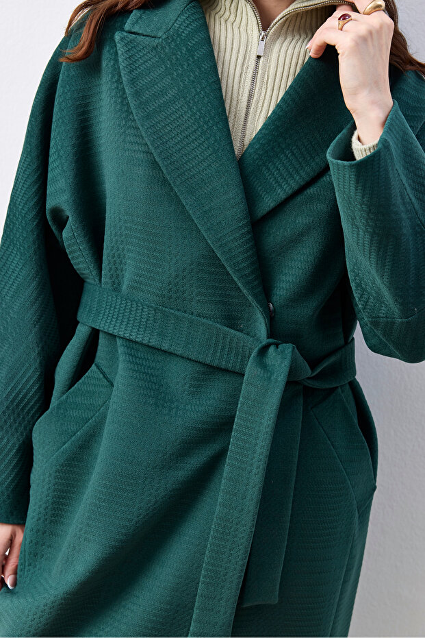 Oversize Yeşil Kaban - 7