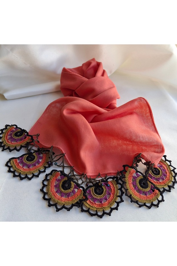 Handmade Cotton Crochet, Baby Mouth and Colorful Women's Scarf