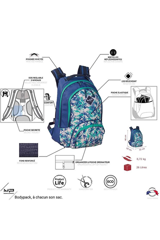 Rucsac, 2 compartimente, Verde Munte - 3