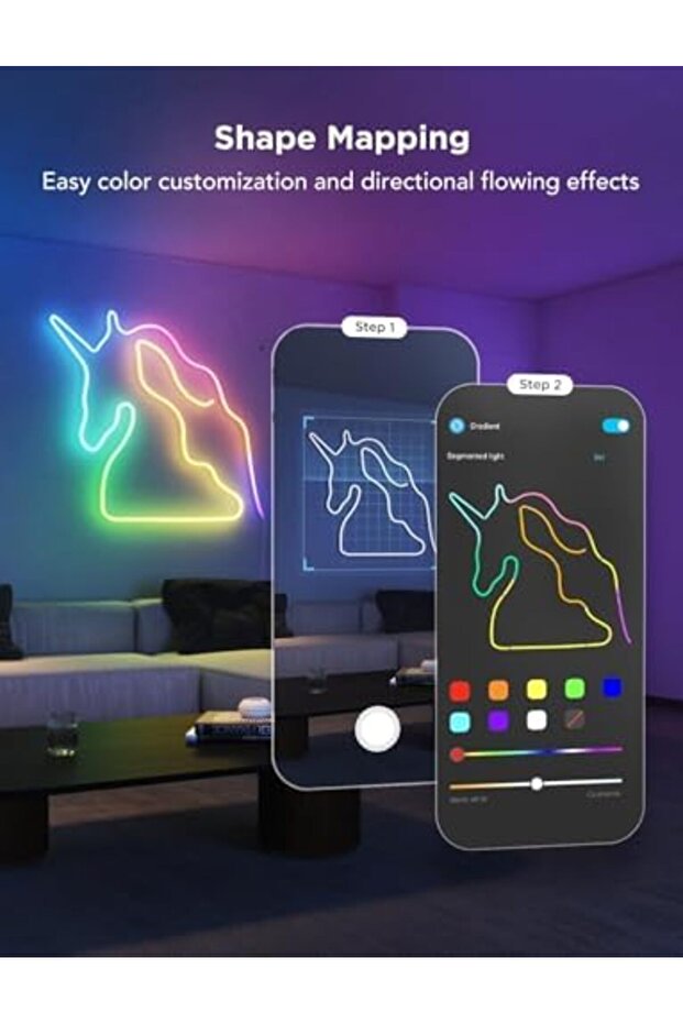 Neon Rope Light 2, RGBIC Neon LED Strip Lights with Shape Mapping, Work with Matter, Alexa and - 4